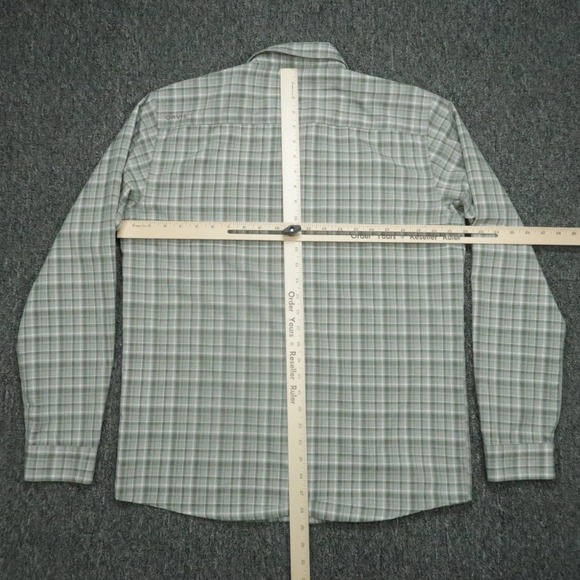 Orvis Shirt Men Medium Gray Plaid Active Fit Fishing Long Sleeve - Picture 7 of 10